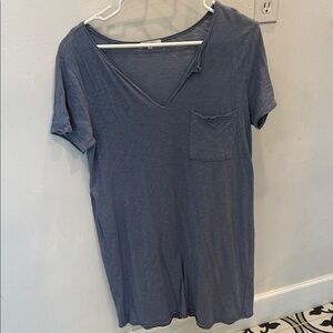 Z supply  V-Neck T-Shirt dress in Blue